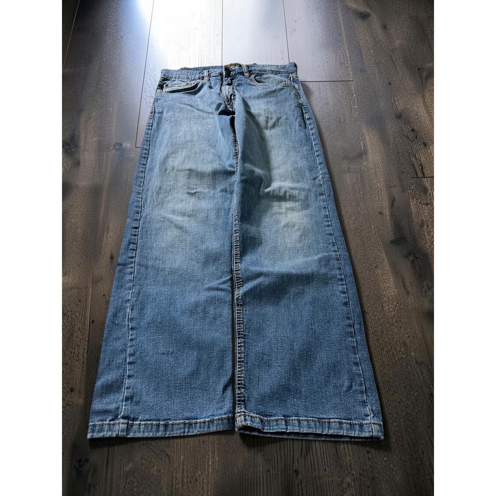 Urban Star Jeans Mens 34x30 Blue Baggy Wide Leg Relaxed Straight Y2K Denim